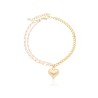 PULSERA CHAPA DE ORO Y ACERO INOXIDABLE CA0438