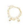 PULSERA CHAPA DE ORO Y ACERO INOXIDABLE CA0439