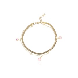 PULSERA DE BAÑO DE ORO Y ACERO BA0203