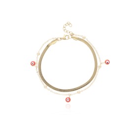 PULSERA DE BAÑO DE ORO Y ACERO BA0204