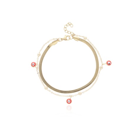 PULSERA DE BAÑO DE ORO Y ACERO BA0204