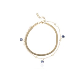 PULSERA DE BAÑO DE ORO Y ACERO BA0205