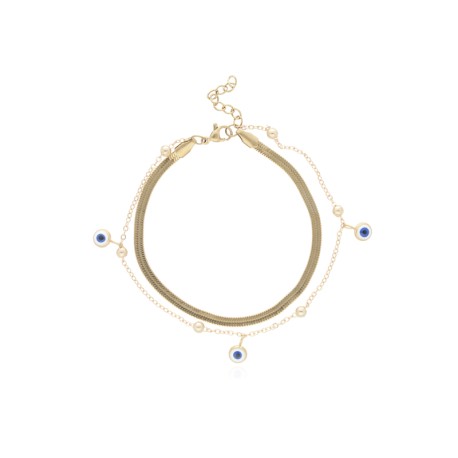 PULSERA DE BAÑO DE ORO Y ACERO BA0206