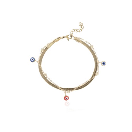 PULSERA DE BAÑO DE ORO Y ACERO BA0207