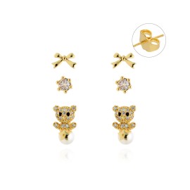 ARETES DE BAÑO DE ORO BO0833