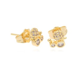 ARETES DE CHAPA DE ORO CH3298