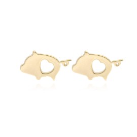 ARETES DE CHAPA DE ORO CH3292